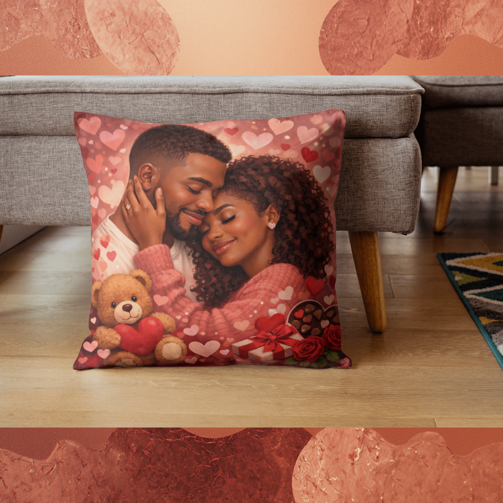 Valentine’s Couple’s Pillow – Personalized Love Keepsake