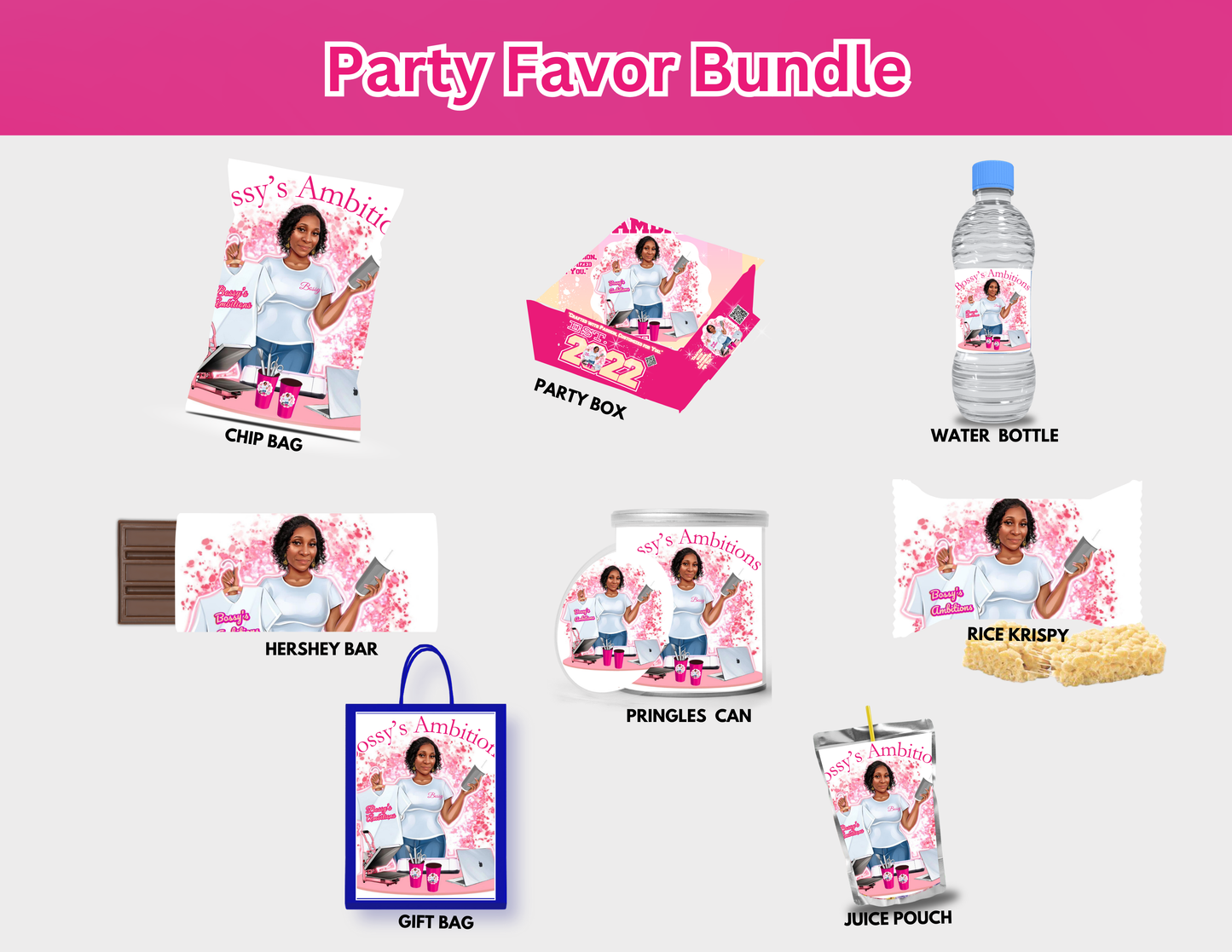 Party Favors Template Bundle - Editable