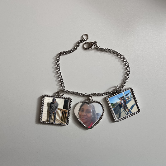 3-Photo Charm Bracelet