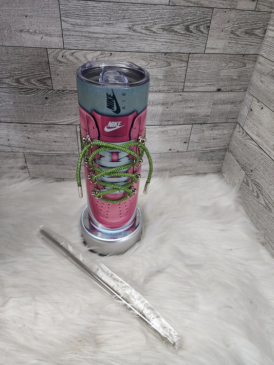 Custom Sneaker Tumbler with Laces