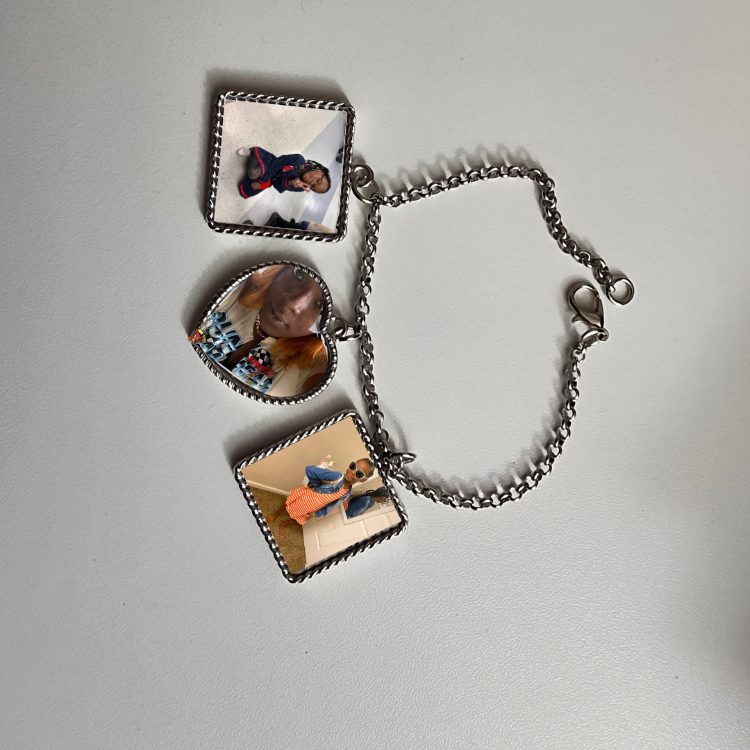 3-Photo Charm Bracelet