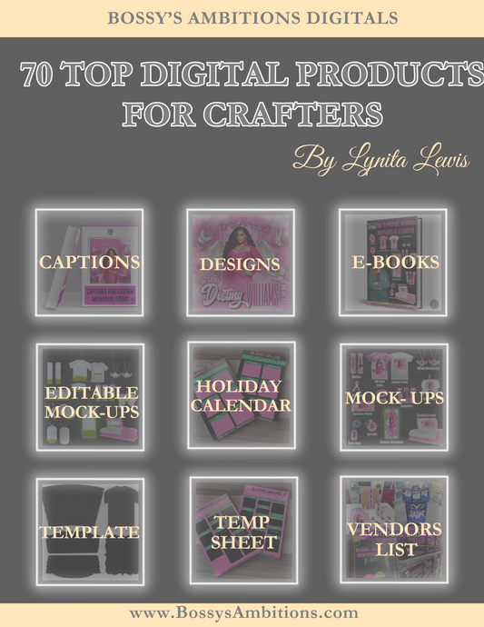 70 Digital Product Ideas For Crafters E-Book