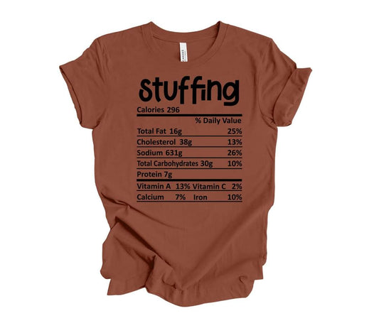 Holiday Dish Nutrition Facts T-Shirts