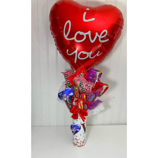 Love Day Custom Tumbler Bouquet w/ Balloon