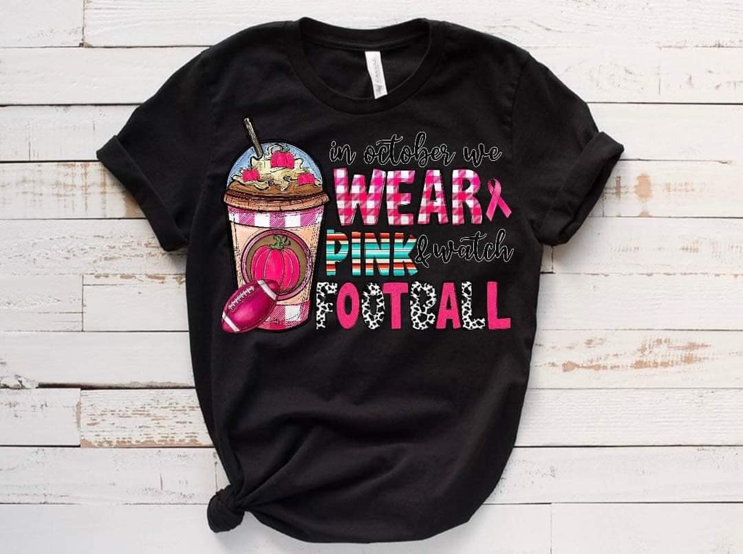 In October We Wear Pink Cancer Awareness Design