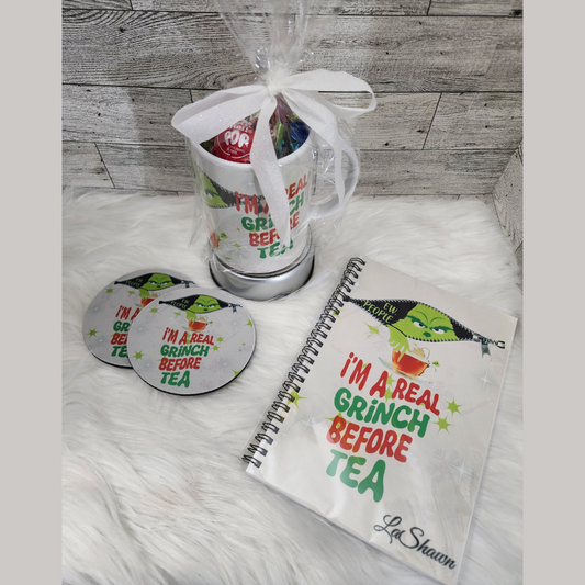 Custom Mug, Coasters [2] & Journal Bundle