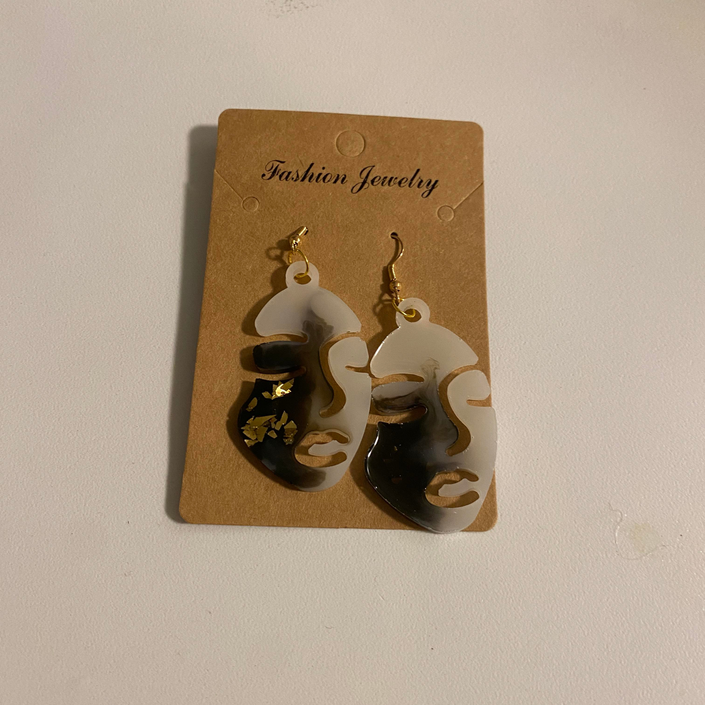 Resin Face Earrings