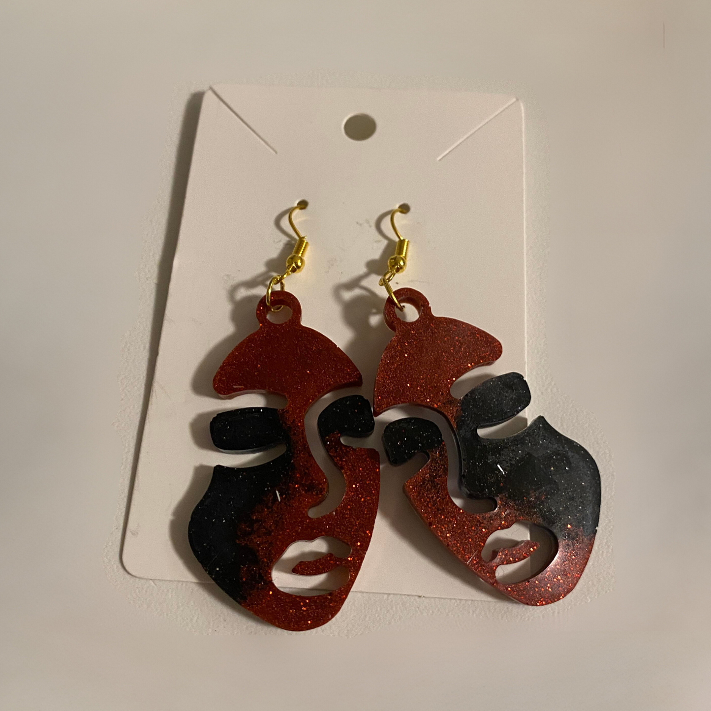 Resin Face Earrings