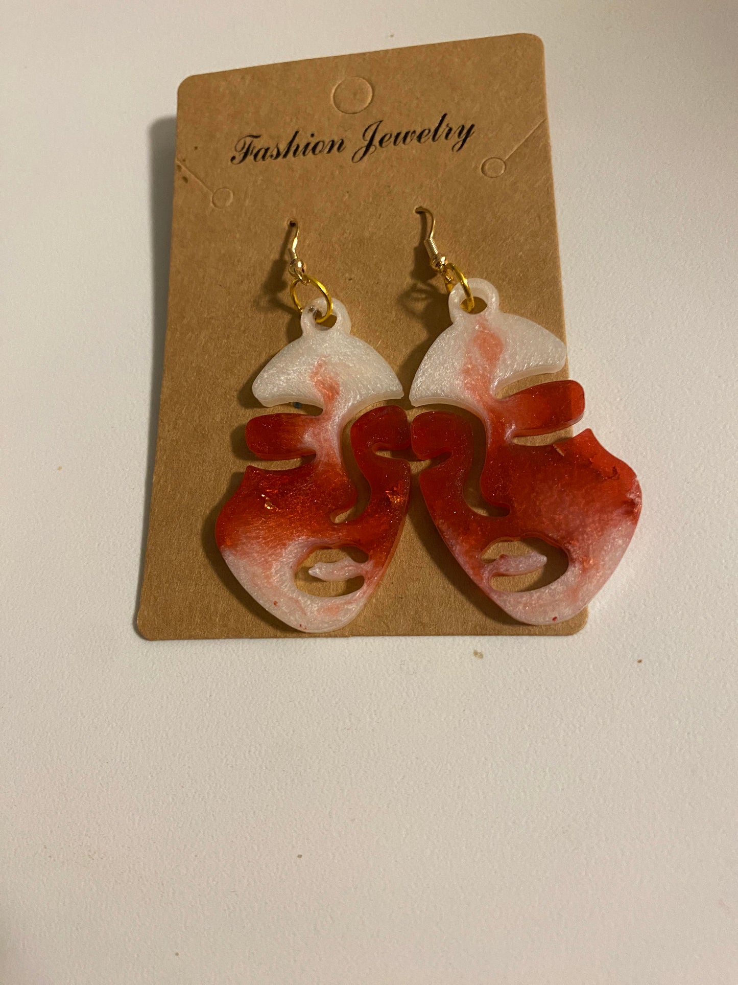 Resin Face Earrings