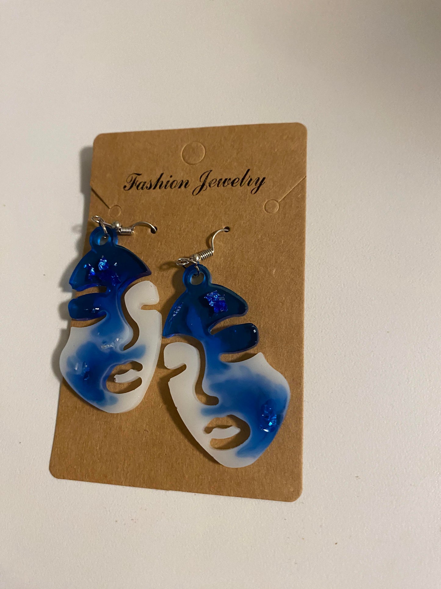 Resin Face Earrings