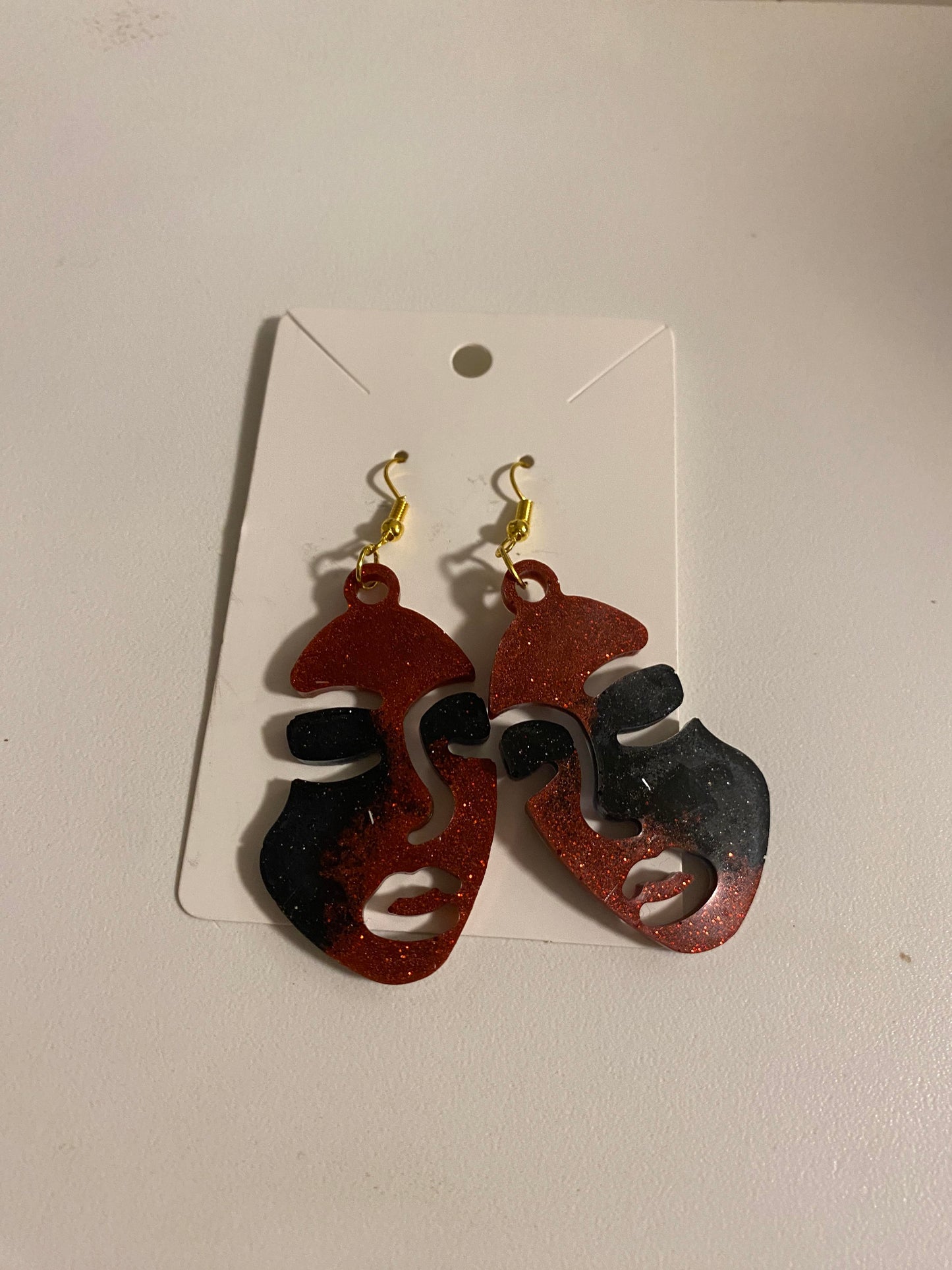 Resin Face Earrings