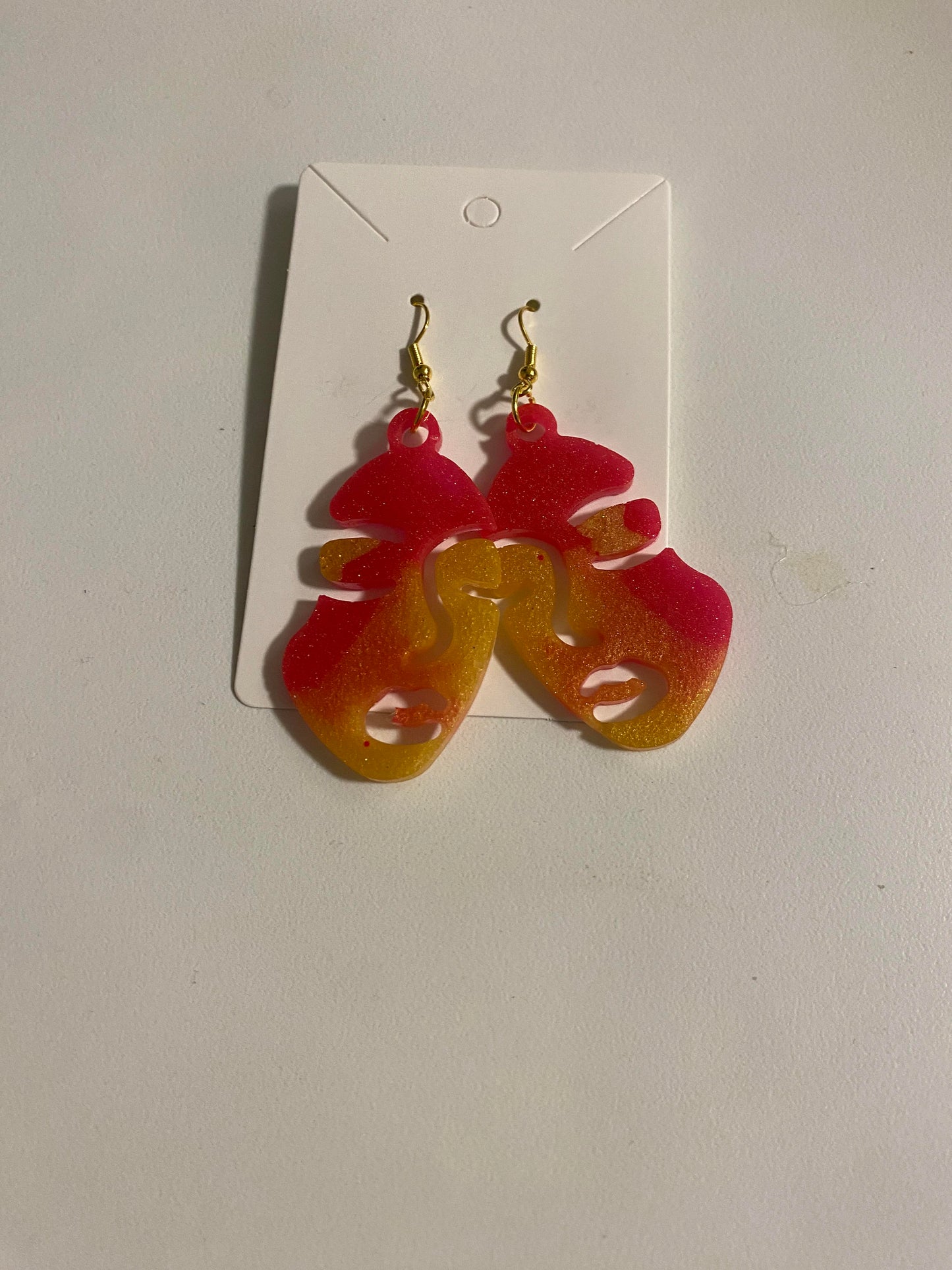 Resin Face Earrings