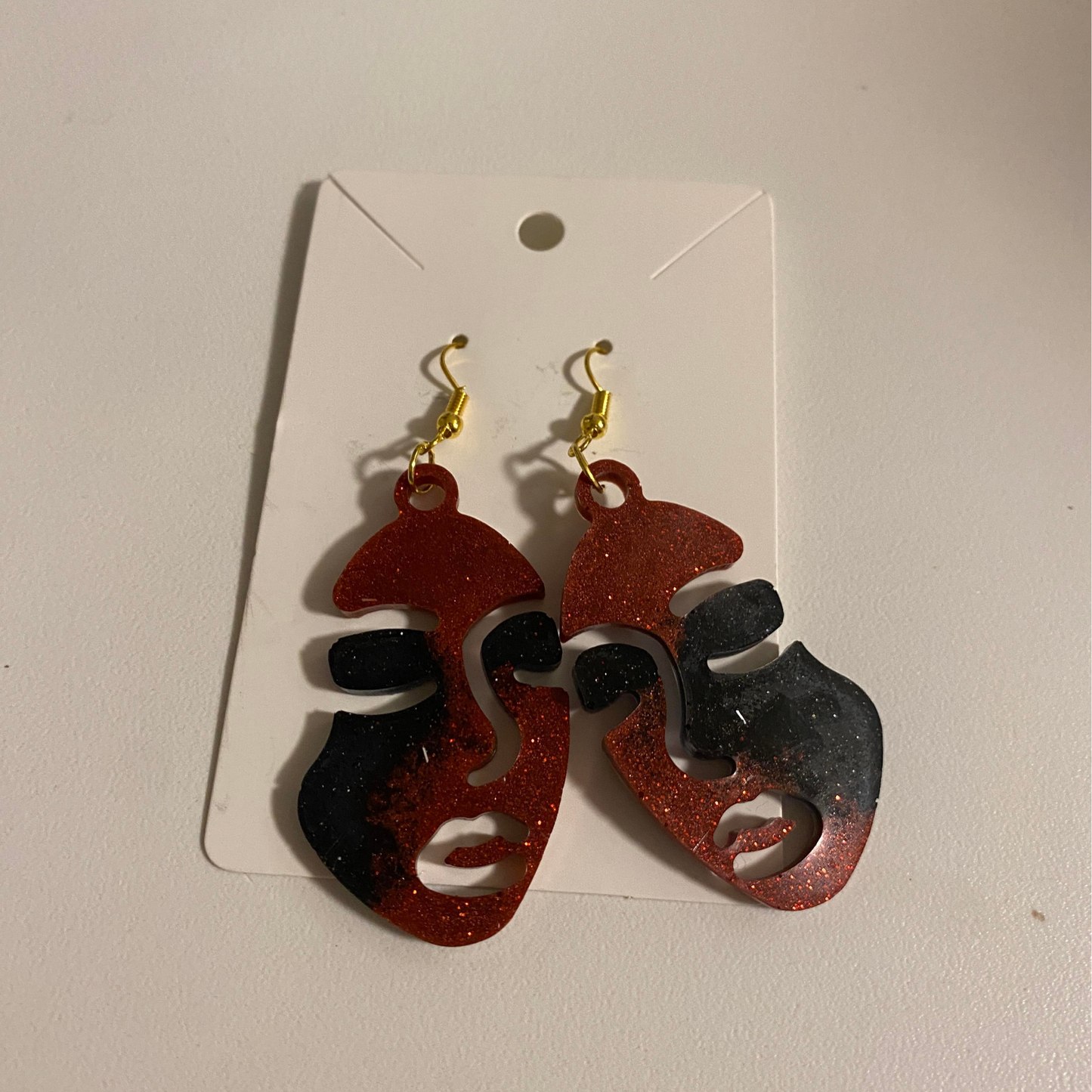 Resin Face Earrings