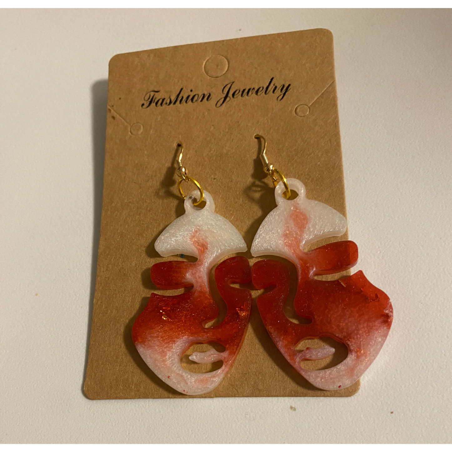 Resin Face Earrings