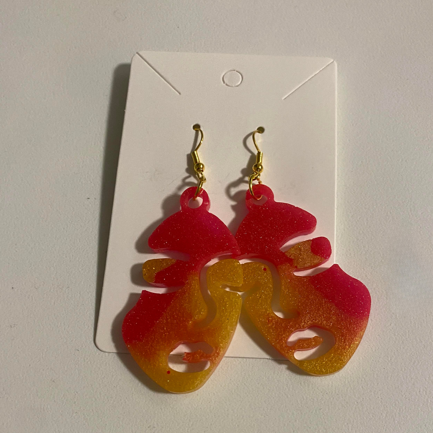 Resin Face Earrings