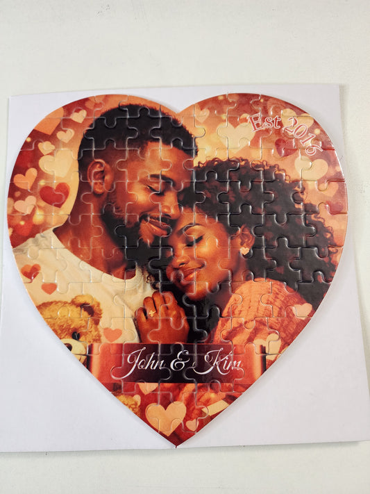 Couples Heart Puzzle – Personalized Keepsake