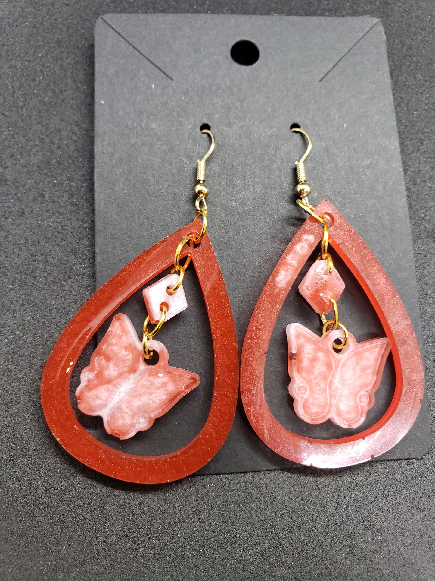 Resin Butterfly Earrings